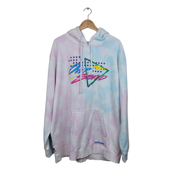 Overstoked Back to the Stoke Tie Dye Pullover Hoodie Size 2XL - Picture 1 of 7